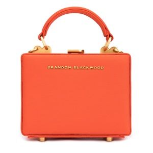 Mini Kendrick Trunk in Burnt Orange Nylon with Brass Hardware